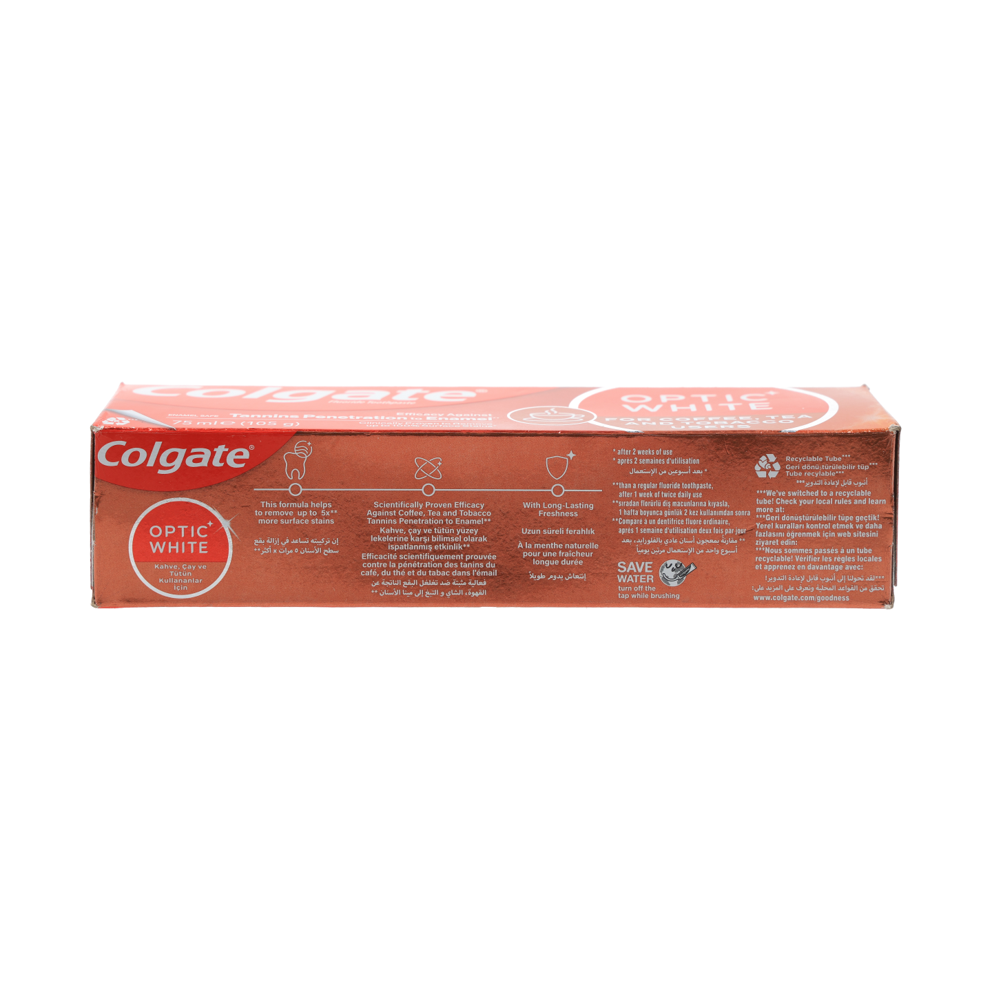 colgate optic white for coffee tea & tobacco users Buy Colgate Optic White Toothpaste 75Ml in Saudi Arabia