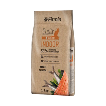 Fitmin Indoor Dry Food For Cats With Salmon 1.5Kg