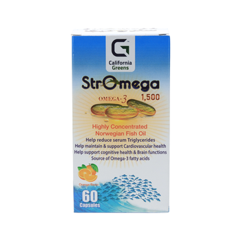Stromega High-Concentration Omega-3 Fish Oil Capsules 60 Count