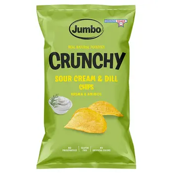 Jumbo Crunchy Sour Cream & Dill Chips 90g