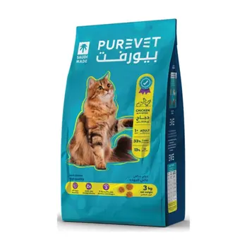 Purevet Dry Adult Cat Food with Chicken & Potatoes 3Kg