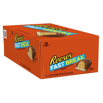 Reese's Fast Break Milk Chocolate Peanut Butter and Nougat 18×51g