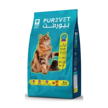 Purevet Dry Adult Cat Food With Chicken & Potatoes 1Kg