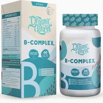 Organic Nation B-COMPLEX Vitamin Tablets 60 Count