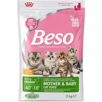 Beso Rich in chicken mother & baby cat food 2Kg