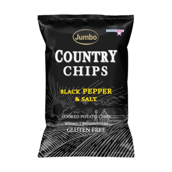 Jumbo Black Pepper & Salt Chips 150g