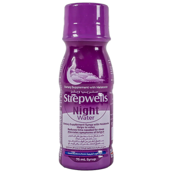 Strepwells Night Water Melatonin Syrup 75ml
