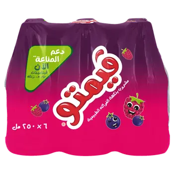 فيمتو شراب بنكهة الفاكهة مع غطاء رياضي 250مل × 6عبوات