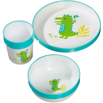 Vital Baby Nourish Dinosaur Tableware Set Green