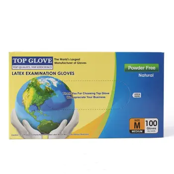 Top Gloves Latex Textured Medium - 1Piece