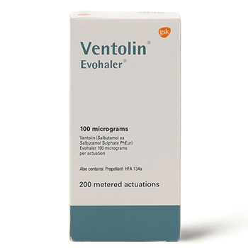 Ventolin  For Asthma Symptoms - 1 Evohaler 1Piece