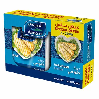 المراعي جبنة حلومي كاملة الدسم 2×200جرام