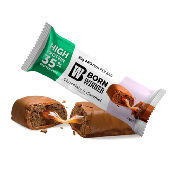Born Winner Chocolate & Caramel Protein Bar 57g