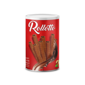 Rollotto Cocoa & Hazelnut Wafer Rolls 110g