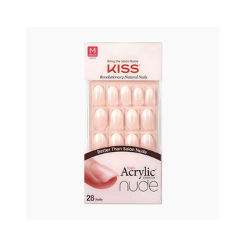 Kiss Acrylic French Nude Nails 28 Pack