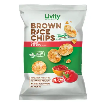 Livity Salsa Paprika Brown Rice Chips 60g