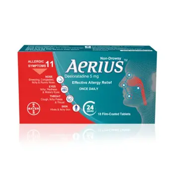 Bayer Desloratadine Antiallergic Tablets 5mg 18 Film-Coated