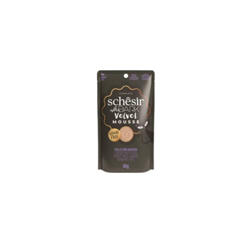 Schesir Dark Velvet Chicken & Duck Mousse for Cats 80g