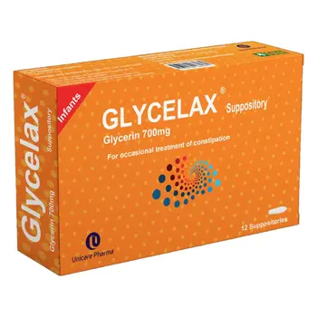 Glycelax Glycerin Infants Laxative Suppository 12 Pieces