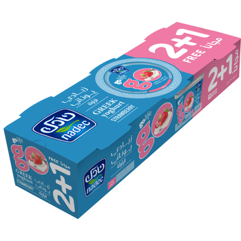 Nadec Strawberry Greek Yoghurt Pack 3×160g