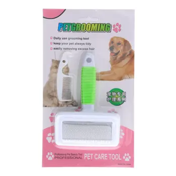 Pink Pet Grooming Brush and Comb Daily Use