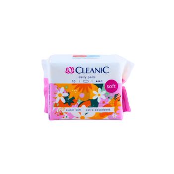 Cleanic Super-Soft Extra-Absorbent Daily Pads 10 Pieces