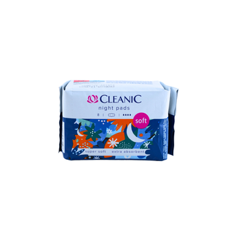 Cleanic Super-Soft Extra-Absorbent Night Pads 8 Pieces