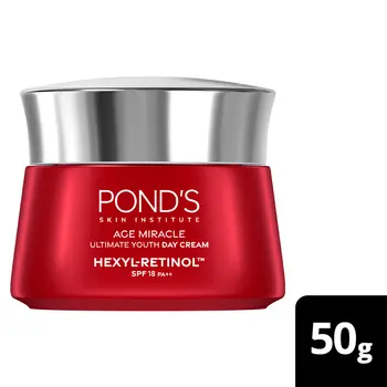 Pond'S Age Miracle Ultimate Youth Day Face Cream With Spf 18 Pa++ And Hexyl Retinol 50g