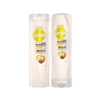 Sunsilk Naturals Shampoo + Conditioner, Honey Anti-Breakage, 400Ml + 350Ml