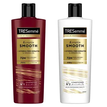 Tresemmé Smooth & Straight Keratin Shampoo 400Ml + Conditioner 180Ml