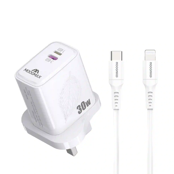 Moogmax Fast Wall Charger Bundle White