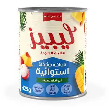 ليبيز فواكه مشكلة استوائية في شراب خفيف 425جرام