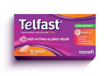 Telfast Fexofenadine Hydrochloride 120mg 15Tablets