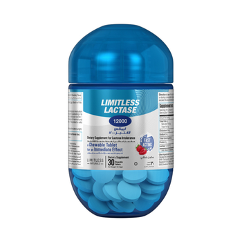 Limitless Lactase Lactose Intolerance Strawberry 30Tablets