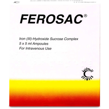 Ferosac Iron Injection 100Mg/ 5Ml