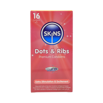 Skins Condoms Dots & Ribs 16Pieces