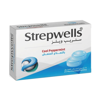 Strepwells Cool Peppermint Pastilles 24Pieces