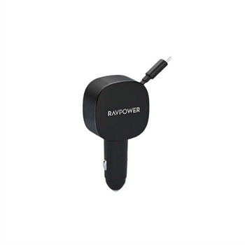 Ravpower Black Car Charger with USB-C & USB-A