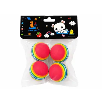 Pets Yabe Pet Rainbow Foam Pet Play Balls 4Pieces