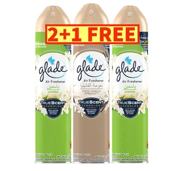 Glade Air Freshener Spray Jasmin and Vallina Scent 3×300 ml