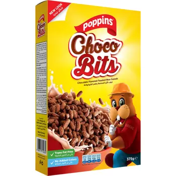 Poppins Choco Bits Chocolate Cereal 375g