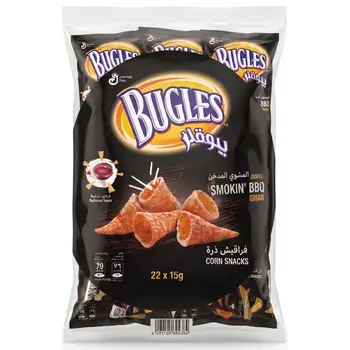 Bugles Snacks Bbq 22×15g