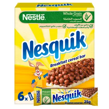 Nestlé Nesquick Whole Grain Cereal Bar 6x25g