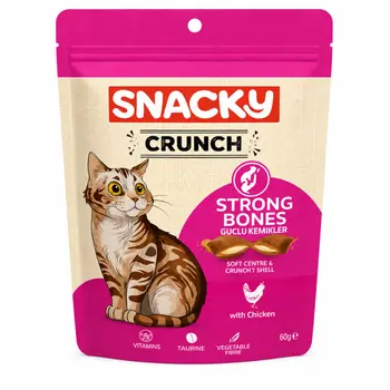 Snacky Crunch Cat Dry Food Strong Bones With Chicken & Cheese 60g