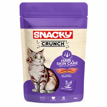 Snacky Crunch Cat Dry Food Skin Care With Chicken 60g