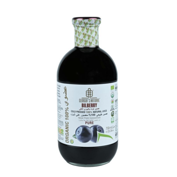Georgia's Natural Organic Pure Bilberry Juice 750Ml