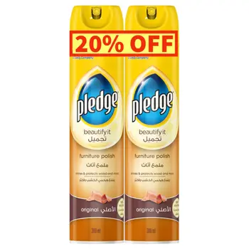 Pledge Furniture Polish and Cleaner Spray Original 2x300ml