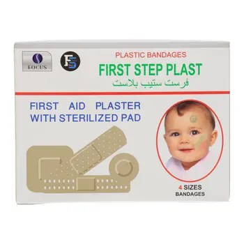First Step First Aid Bandage with Sterilized Pad 100 Pieces