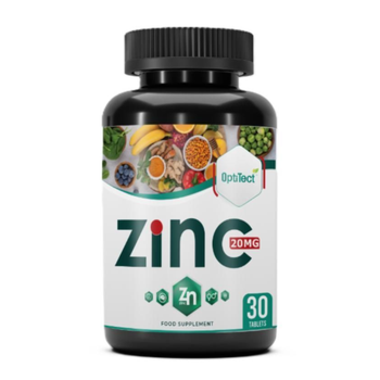 OptiTect Zinc 20mg Food Supplement Tablets 30 Count