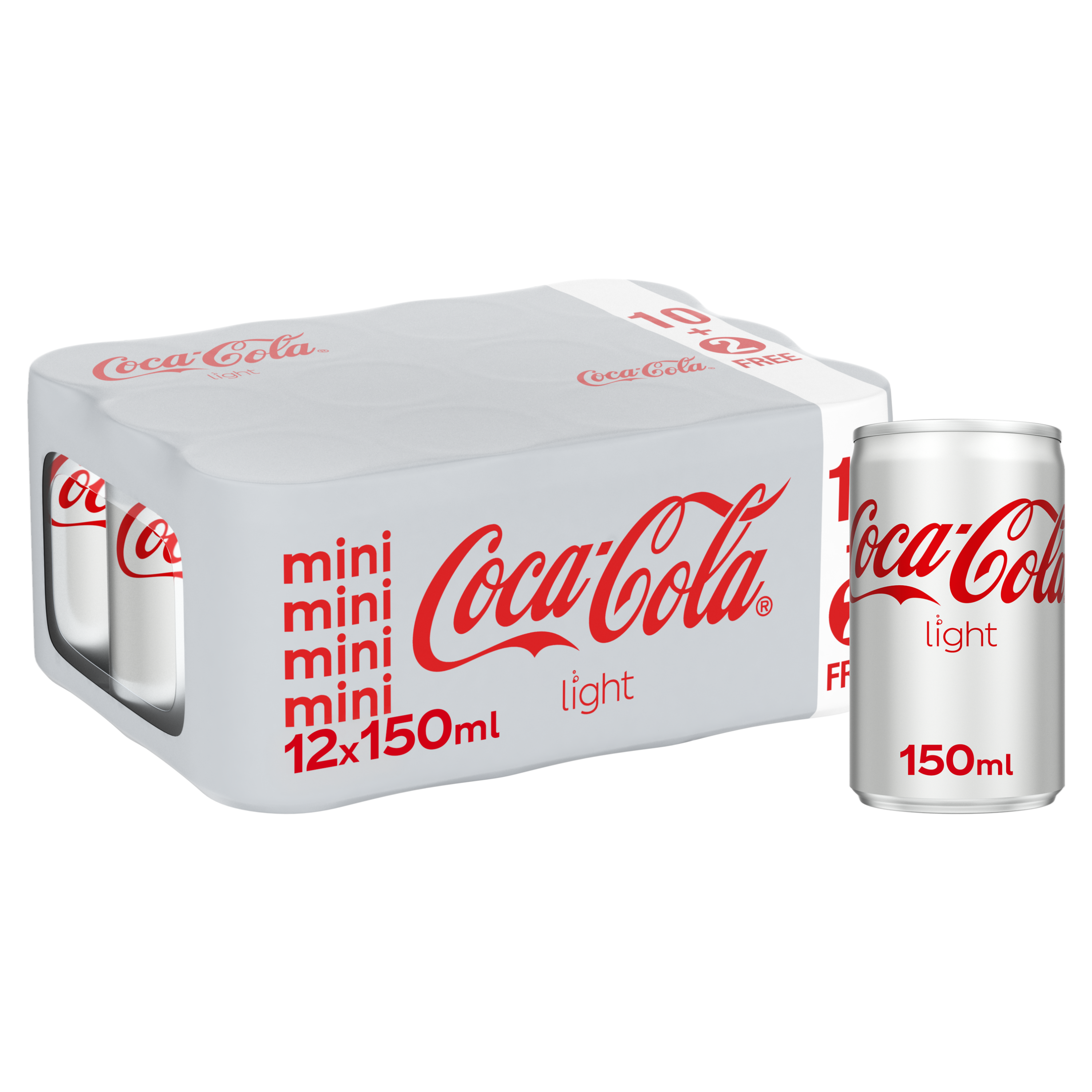 Buy Coca-Cola Coke Light Mini Can 2 FREE 10×150ml in Saudi Arabia